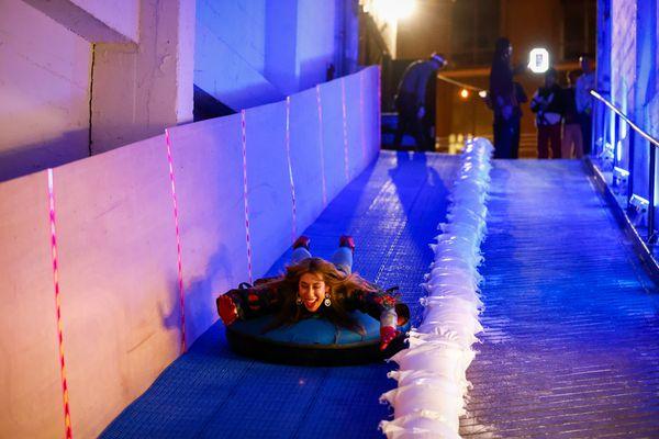 Indoor sledding hill!