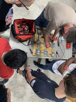 Electrical Career Prep class at lab night.