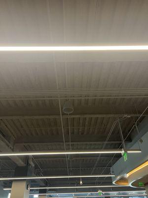 The ceiling of the gym. Why is it open like this? Is that even safe?