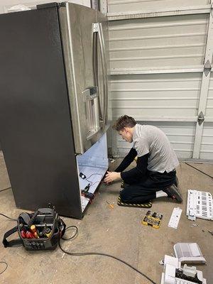 Refrigerator repair at our shop