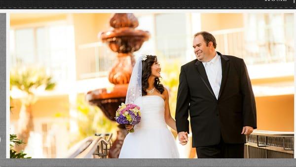 Custom-made Wedding Dress and Veil Made by Karen and Steve.