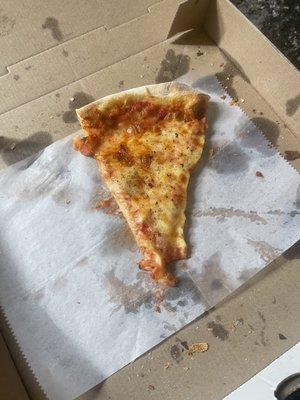 Last slice from a personal cheese pie