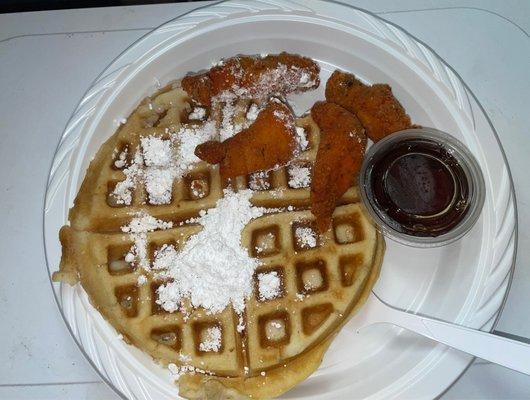 Chicken and Waffles Sunday.  We do cater inquire about the menu