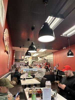 The little mall restaurant dining area