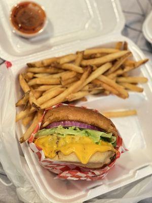 All American Burger Combo with Fries