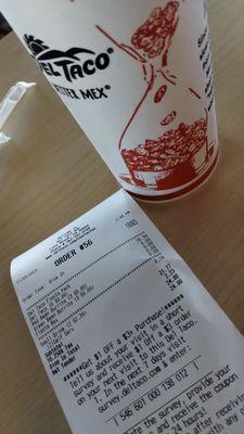 Medium Coke Order Receipt