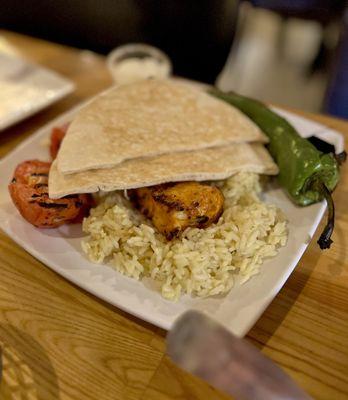 Chicken Kebab plate - delicious and huge portions