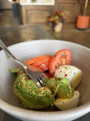 I tried out the matcha latte and protein bowl