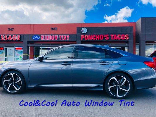 2019 Honda Accord SunTek Nano-Carbon(Lifetime Warranty) 18% Two Front, 18% Rear.