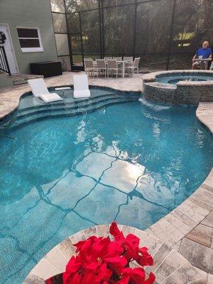 My favorite part of our pool. The steps!