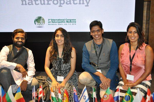 With Naturopathic Doctors from India at the International Congress of Naturopathic Medicine in Barcelona in 2015