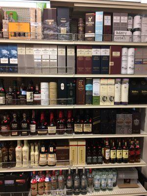 Full of kosher alcohol. Hard liquors, wines