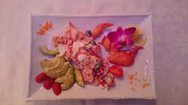 Lobster meat salad with avocado