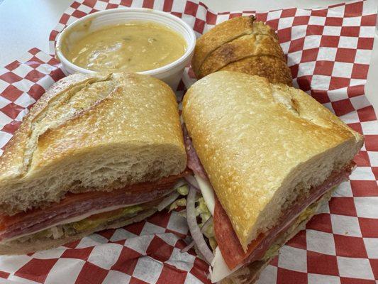 Italian Sandwich with Wisconsin Cheese soup