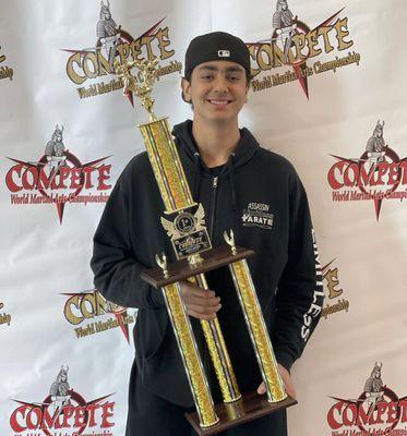 Large trophy from a karate tournament