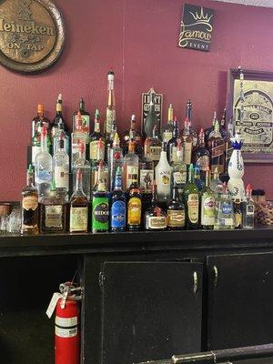 The back bar setup