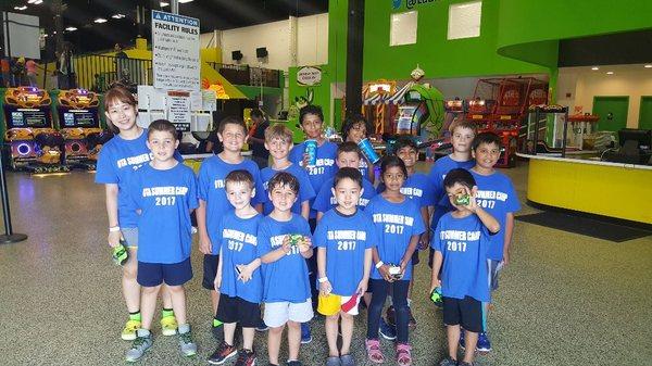 Summer Camp. Field trip to trampoline park