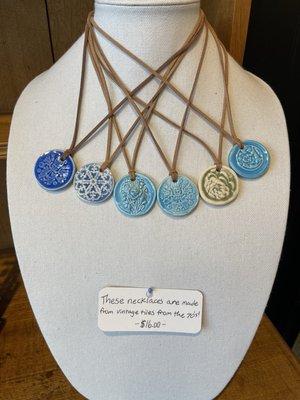 Vintage tile necklaces