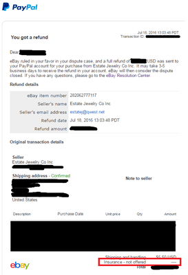 eBay ruled in my favor on my dispute for Item not received from their USPS shipping without any insurance.