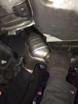 Catalytic converter replacement and exhaust fabrication