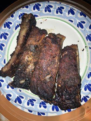 Pork spareribs without barbecue sauce