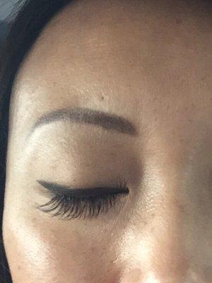 Definitely ask for the lighter/fewer lashes as they tend to not be as heavy/weighed down.