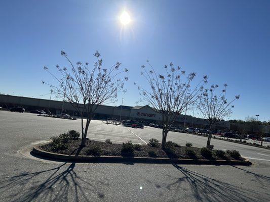 Target has a Starbuscks inside and clean restrooms