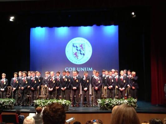 An 8th grade graduation ceremony (class of 2013).