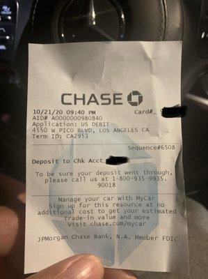 This is the bullshit receipt I have as reference to the transaction, SMDH