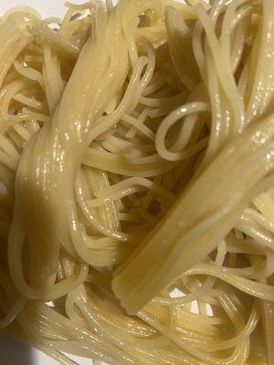 Raw pasta.