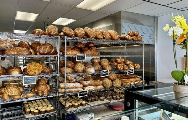 freshly baked Sour dough bread, etc