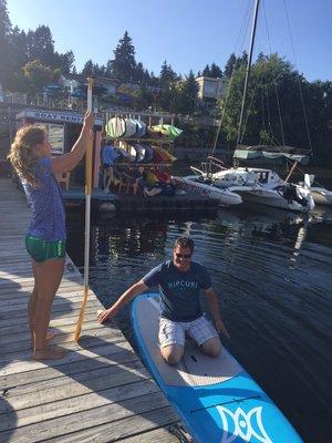 We always give customers a "how to" with your first paddle boarding experience to ensure great success!