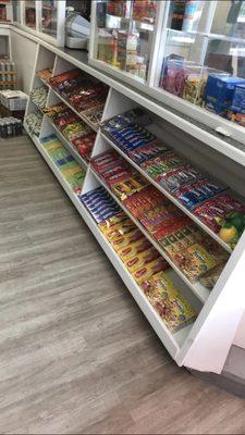 Check out area. Gums and candy all in the front