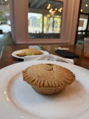 Artichoke and spinach pot pie(frozen) (vegan) was light with perfect crust!