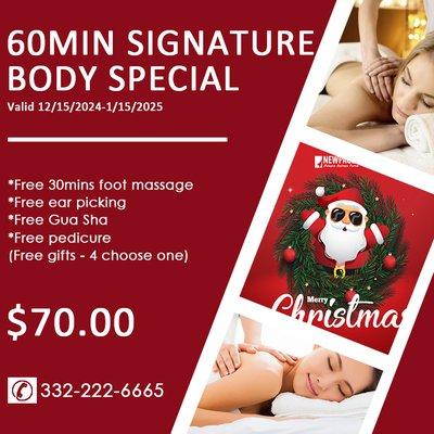 Christmas Special - Only $70/H - Free Gifts(4 choose 1) - Valid 12/15/2024-1/15/2025