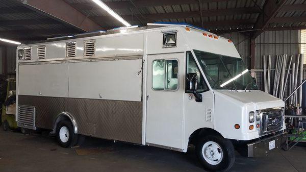 Leaf spring work on Catering Truck