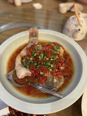 S3. Steamed Whole Fish with Chopped Chilis