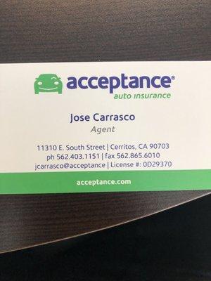 Business card for Jose