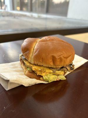 Veggie Burger with add-on mushrooms