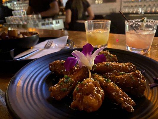 Miso glazed wings