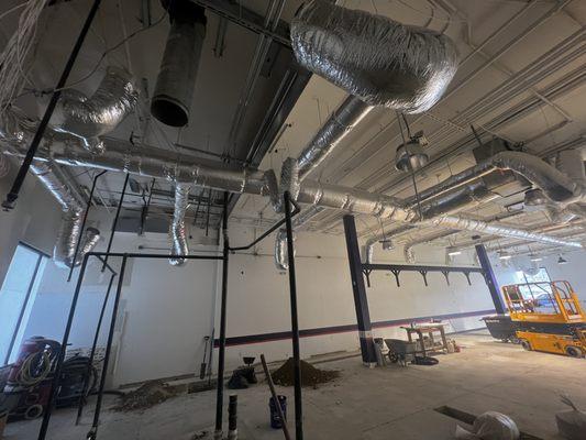 Commercial ductwork for TI in Rancho Santa Margarita. We offer all commercial services alongside residential.