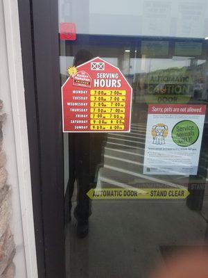 Current Business Hours as of Feb. 2020