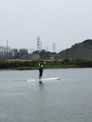 Stand up boarder showing good form