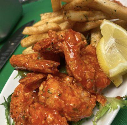 Fried Buffalo Shrimp with Fries