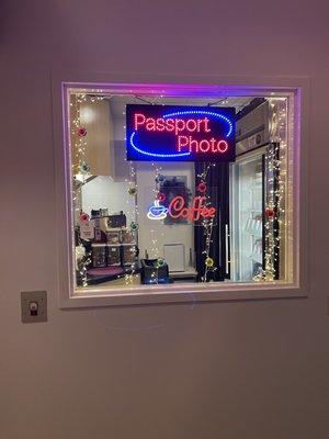 Passport Photos available on the first floor of the building starting at 6:30AM - 3PM.