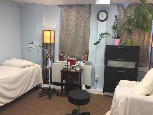 This is the Community room where a family or friends can have an acupuncture and/or reiki session.