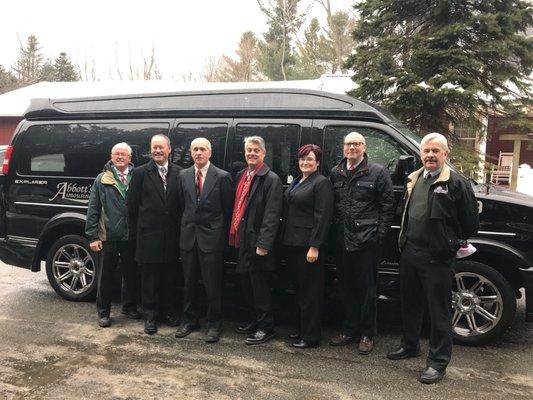 Some of our Chauffeurs by the Luxury Van