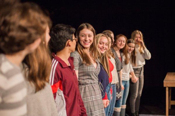 Student's take a bow at one of our open houses.