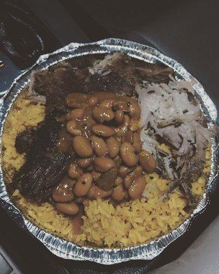 Pernil and rice