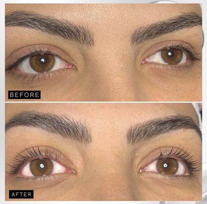 Lash Lift Before and After.